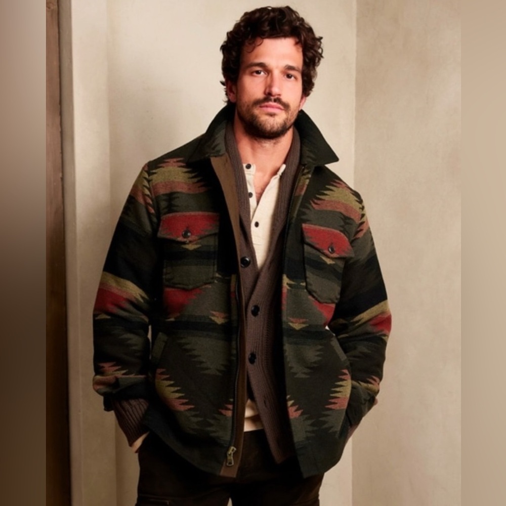Banana Republic Archives Geometric Shirt Jacket